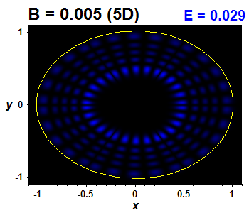Wave function B=0.005,E(40)=0.0286 (bze 5D)