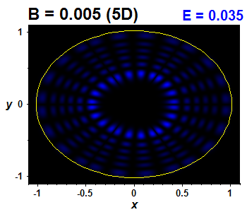 Wave function B=0.005,E(41)=0.03456 (bze 5D)