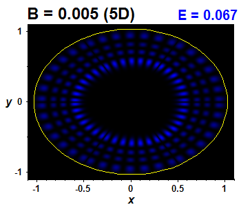 Wave function B=0.005,E(48)=0.06709 (bze 5D)