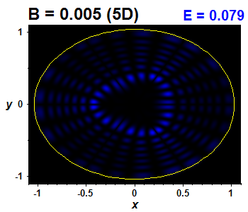 Wave function B=0.005,E(52)=0.07934 (bze 5D)