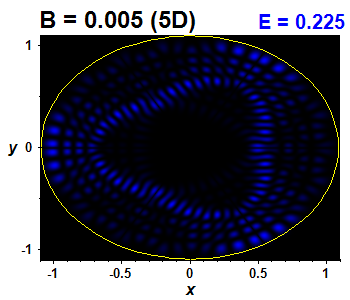 Wave function B=0.005 (basis 5D)