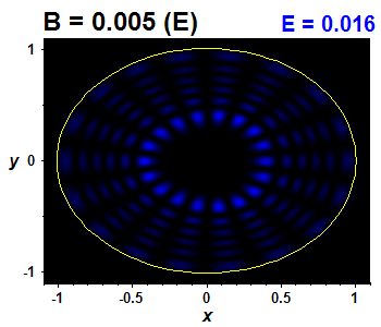 Wave function B=0.005,E(41)=0.01574 (bze E)