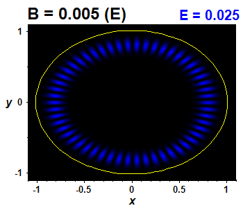 Wave function B=0.005,E(44)=0.02469 (bze E)