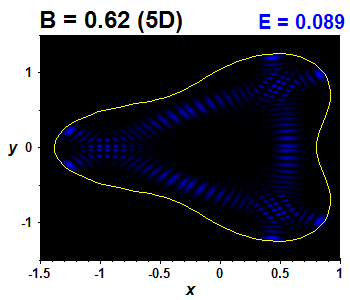 Wave function B=0.62,E(78)=0.08933 (bze 5D)