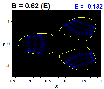 Wave function B=0.62,E(34)=-0.13235 (bze E)