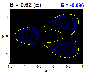 Wave function B=0.62,E(41)=-0.09605 (bze E)
