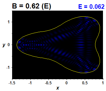 Wave function B=0.62,E(78)=0.06238 (bze E)